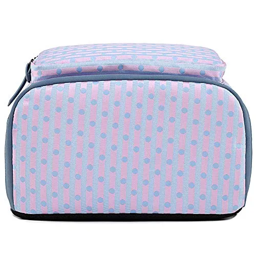 Backpack for Girls,Hey Yoo Classic Polka Dots Stripe Bookbag School Bag School Backpack for Girls School (light blue)