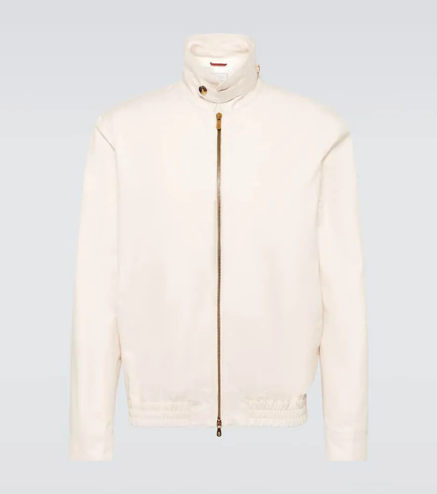 Brunello Cucinelli Cotton-blend gabardine blouson jacket