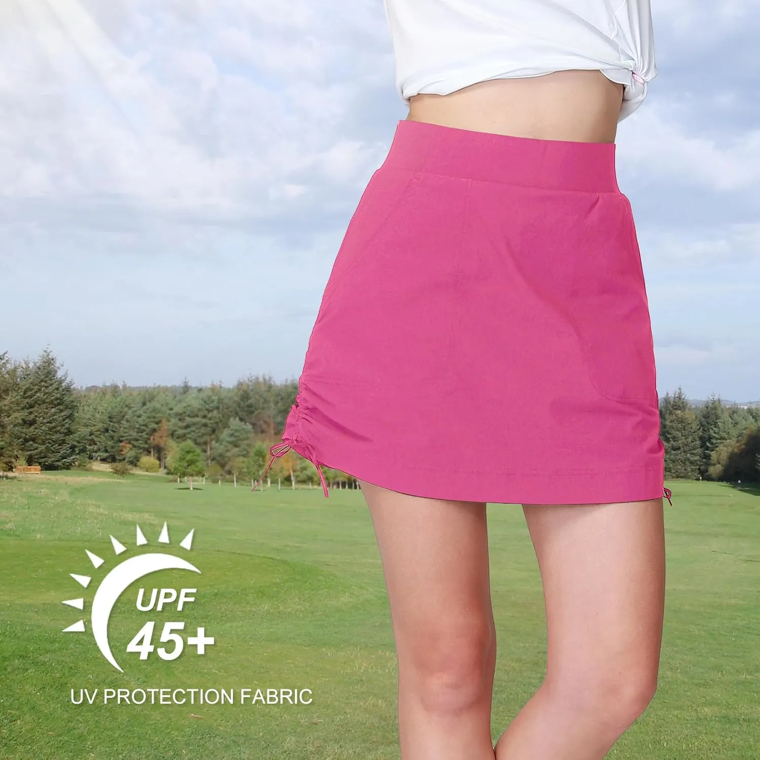 CAMEL CROWN Women's Skorts Golf Casual Tennis Skirts Tummy Control UPF 50  Quick Dry Skirt with Pockets Active