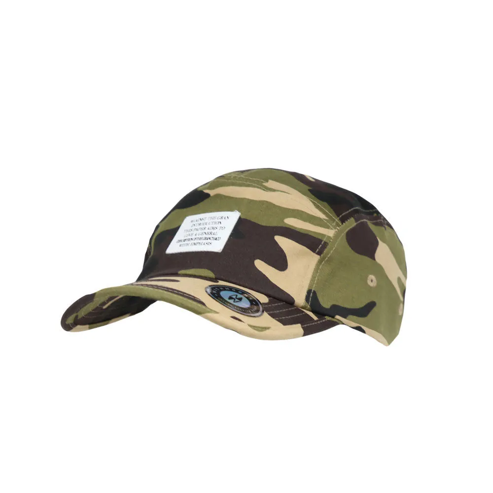 Camouflage Military Street Cap Cotton Camp Cap Lightweight 5 Panel Flat Bill Trail Hat CT21447