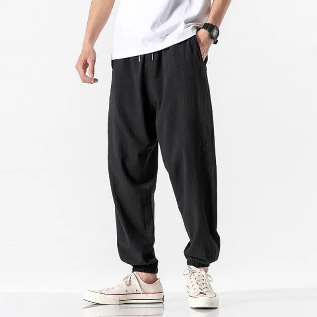 Casual Harem Pants Men Trouser Summer Cool Pants