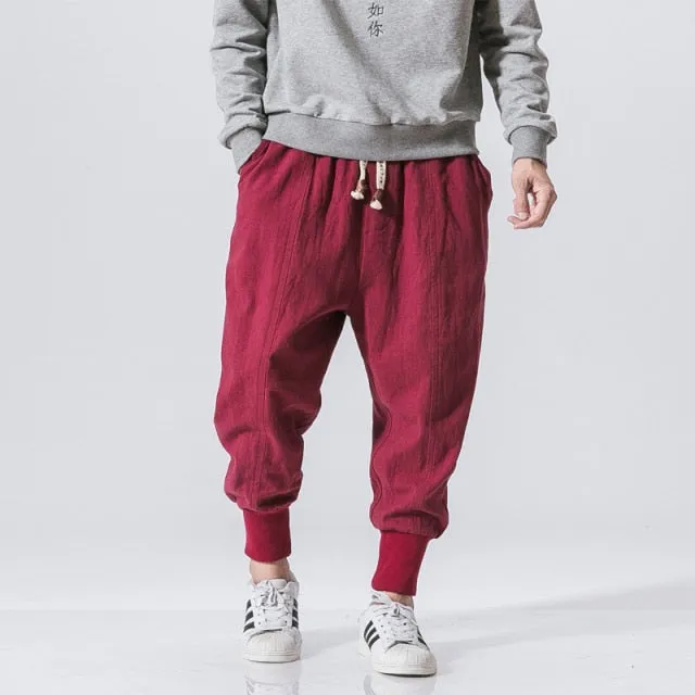 Casual Harem Pants Men Trouser Summer Cool Pants