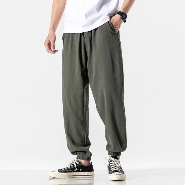 Casual Harem Pants Men Trouser Summer Cool Pants