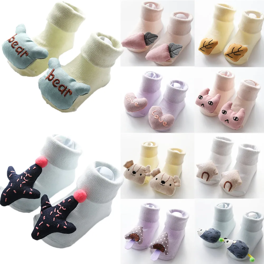 Children Summer Accessories Toddler Baby Girl Boy Anti-slip Socks Slipper 3D Cartoon Shoes Boots Newborn 0-12 Months