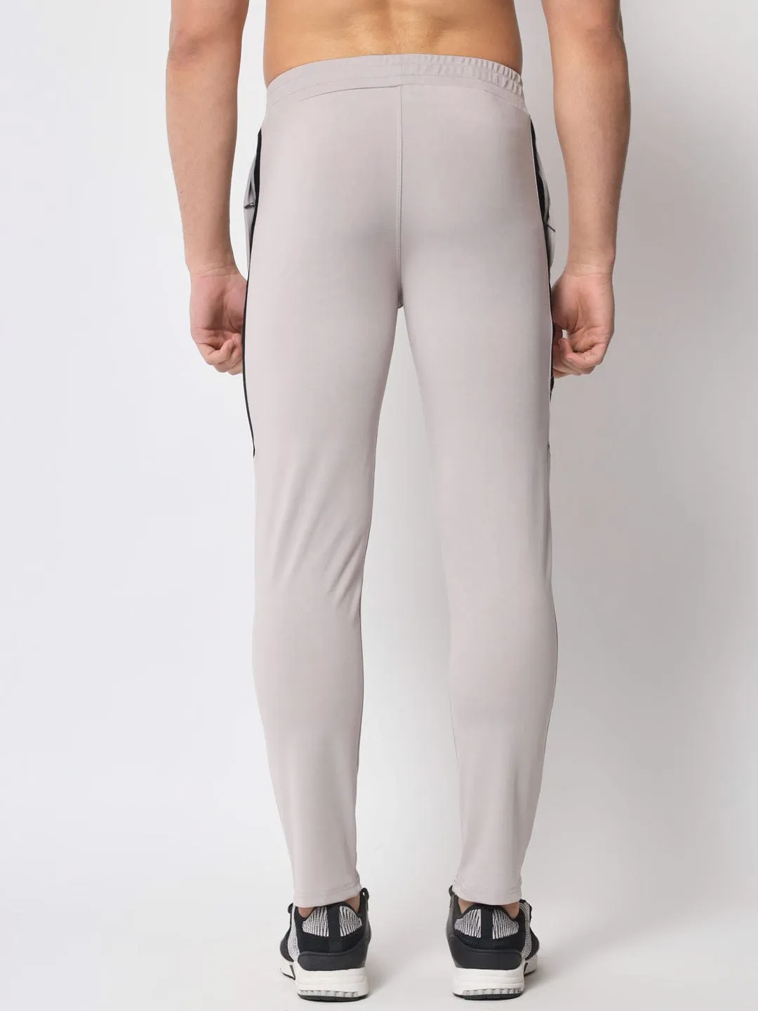FITINC Premium Light Grey Track Pant for Men | Anti Microbial | Superdry | Breathable | Stretchable | 2 YKK Zipper Pockets