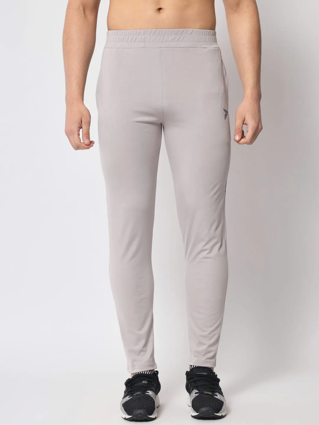 FITINC Premium Light Grey Track Pant for Men | Anti Microbial | Superdry | Breathable | Stretchable | 2 YKK Zipper Pockets