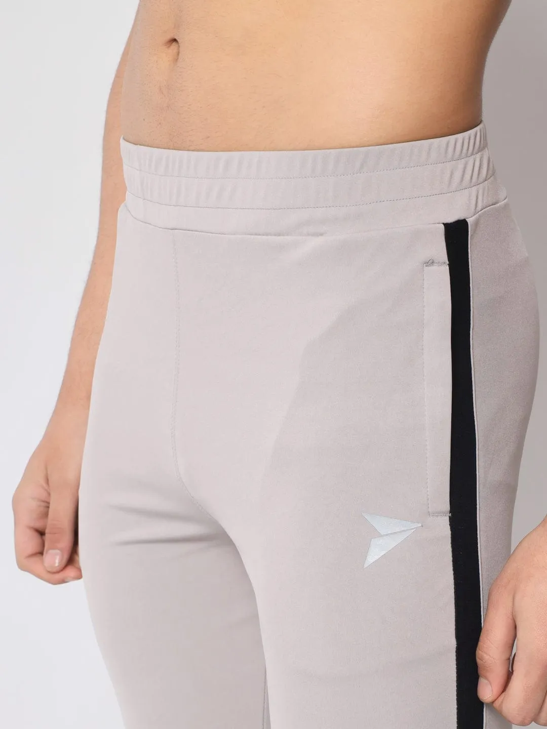 FITINC Premium Light Grey Track Pant for Men | Anti Microbial | Superdry | Breathable | Stretchable | 2 YKK Zipper Pockets