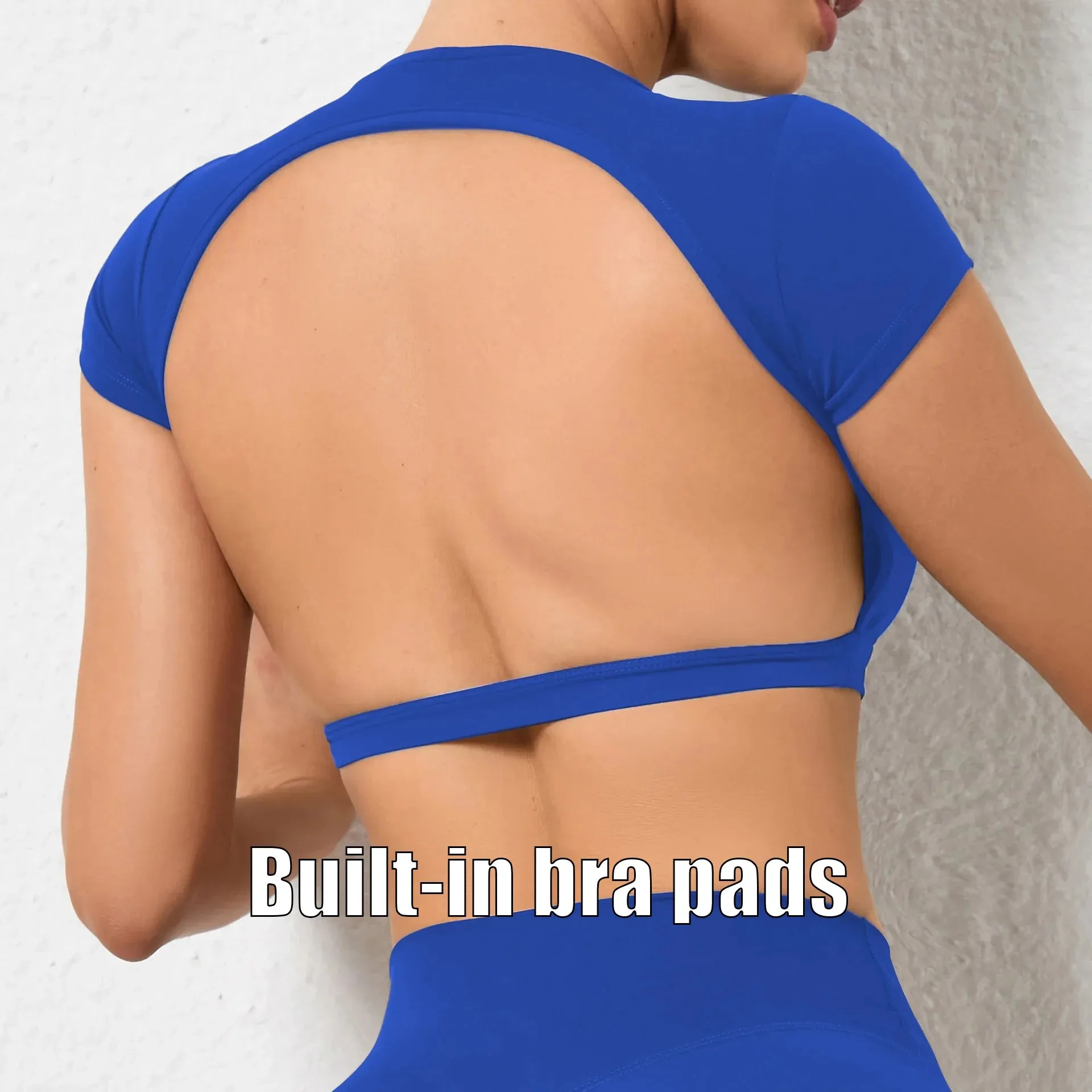 Hearuisavy Sports Shirts Breathable Workout Crop Tops Women