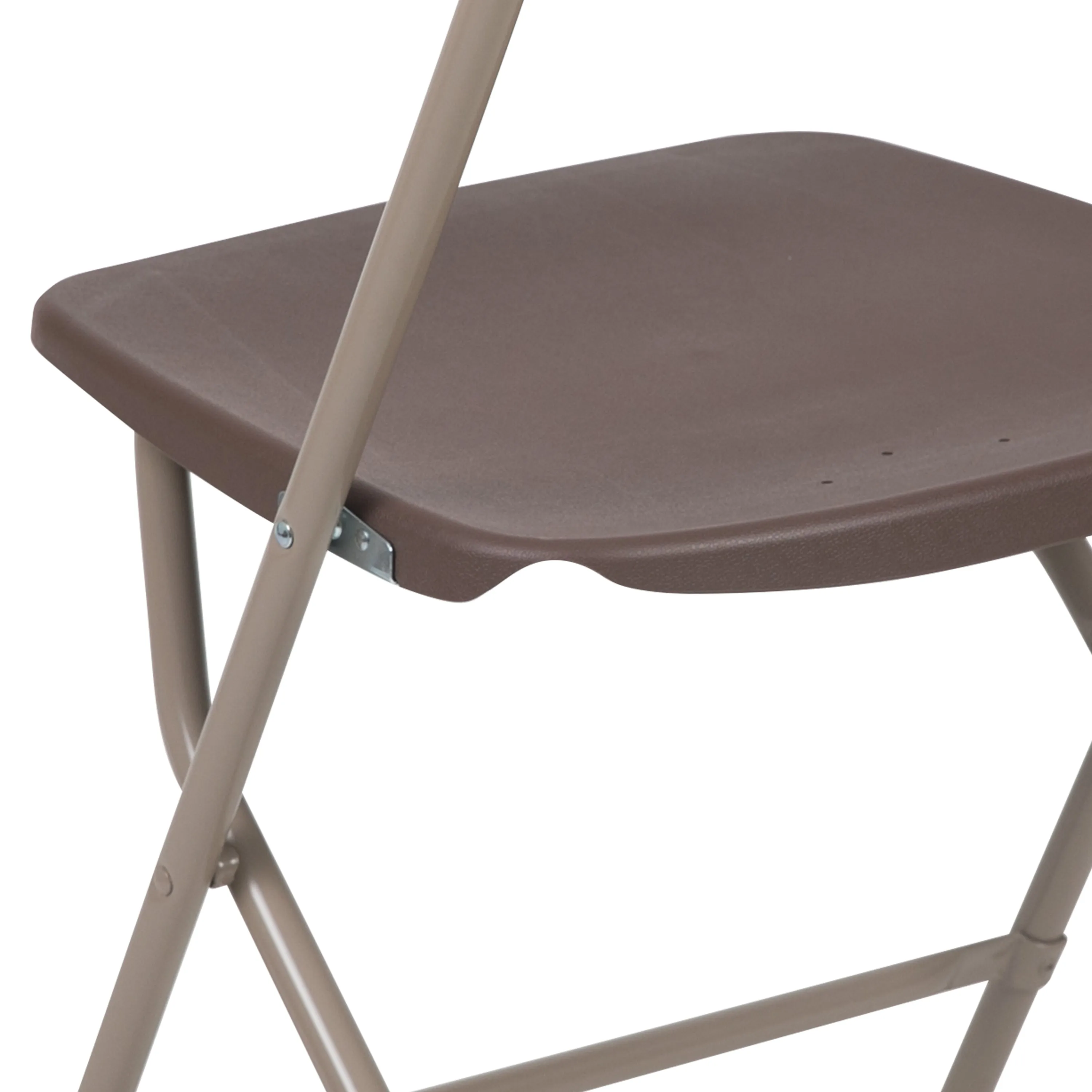 Hercules Series Plastic Folding Chair Brown - 2 Pack 650LB Weight Capacity Comfortable Event Chair-Lightweight Folding Chair