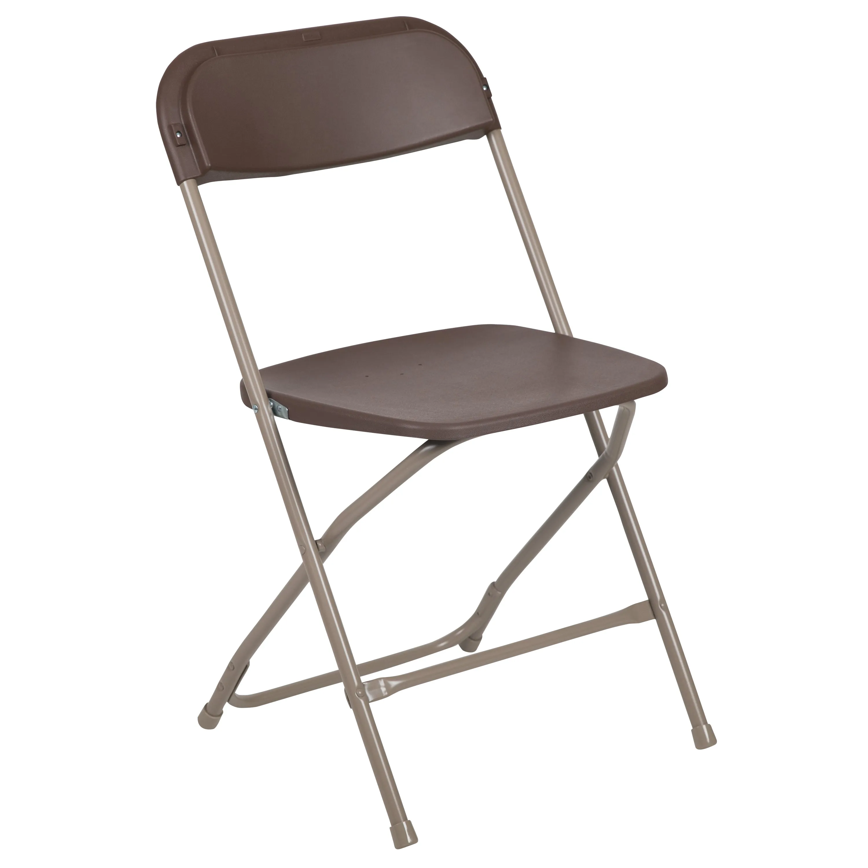 Hercules Series Plastic Folding Chair Brown - 2 Pack 650LB Weight Capacity Comfortable Event Chair-Lightweight Folding Chair