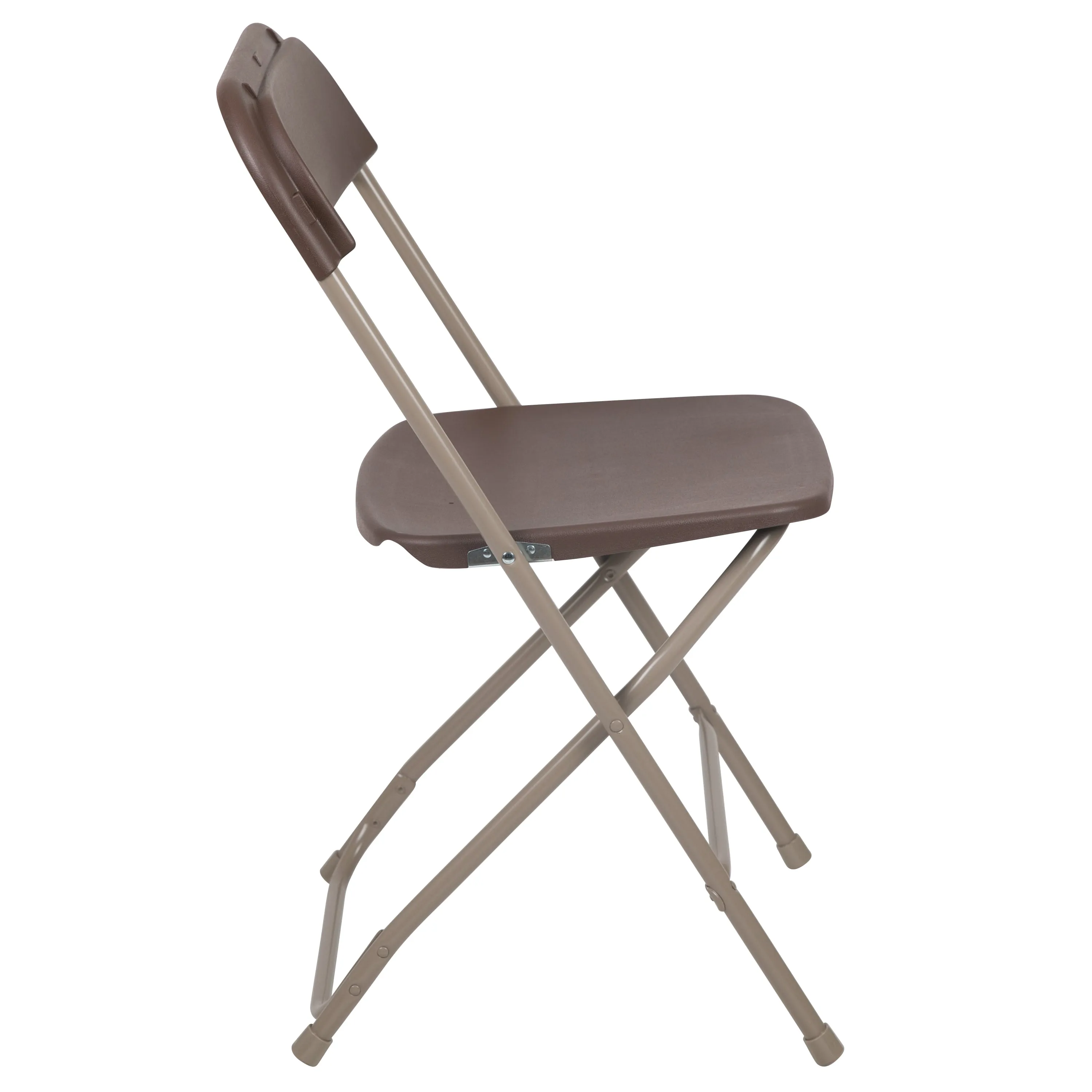 Hercules Series Plastic Folding Chair Brown - 2 Pack 650LB Weight Capacity Comfortable Event Chair-Lightweight Folding Chair