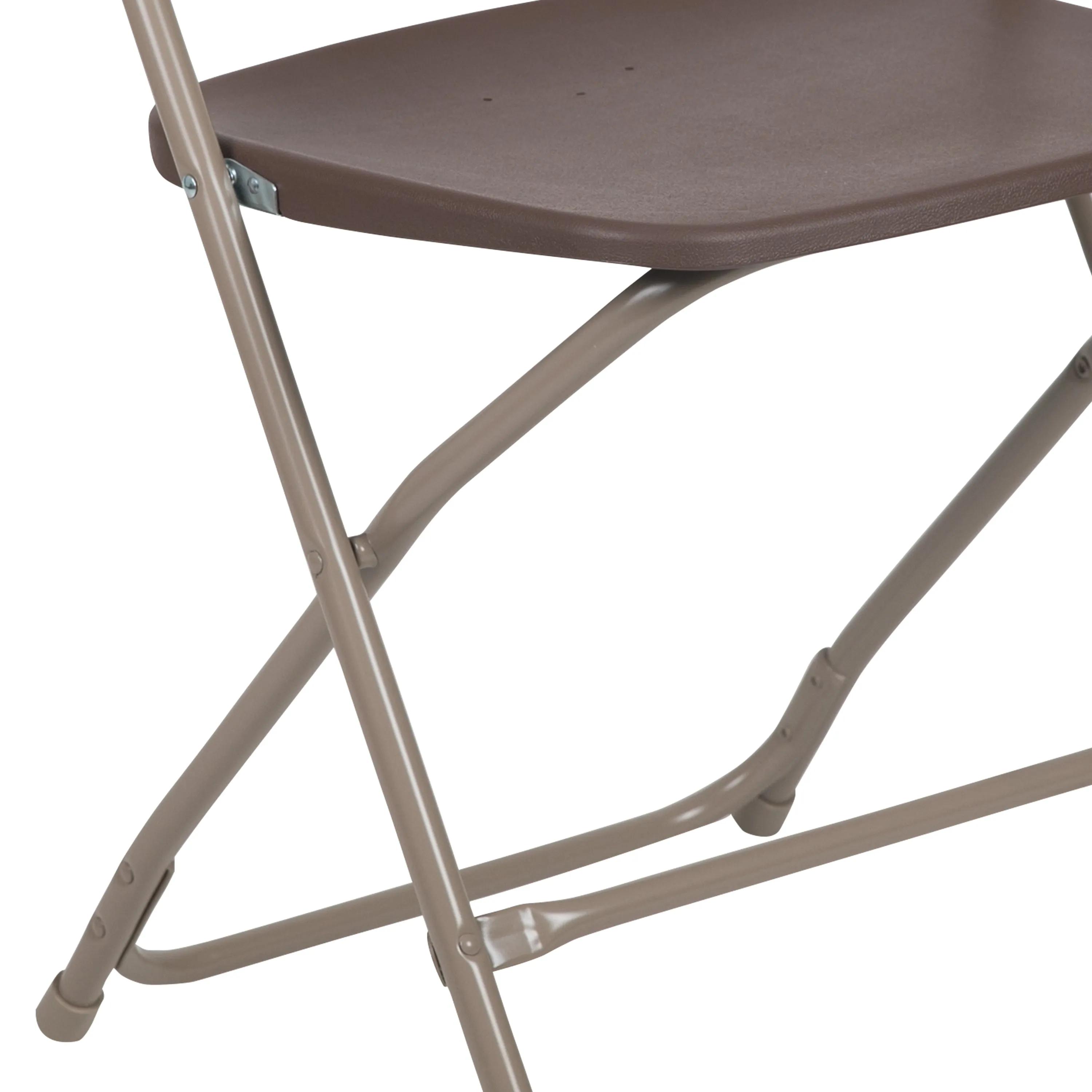 Hercules Series Plastic Folding Chair Brown - 2 Pack 650LB Weight Capacity Comfortable Event Chair-Lightweight Folding Chair