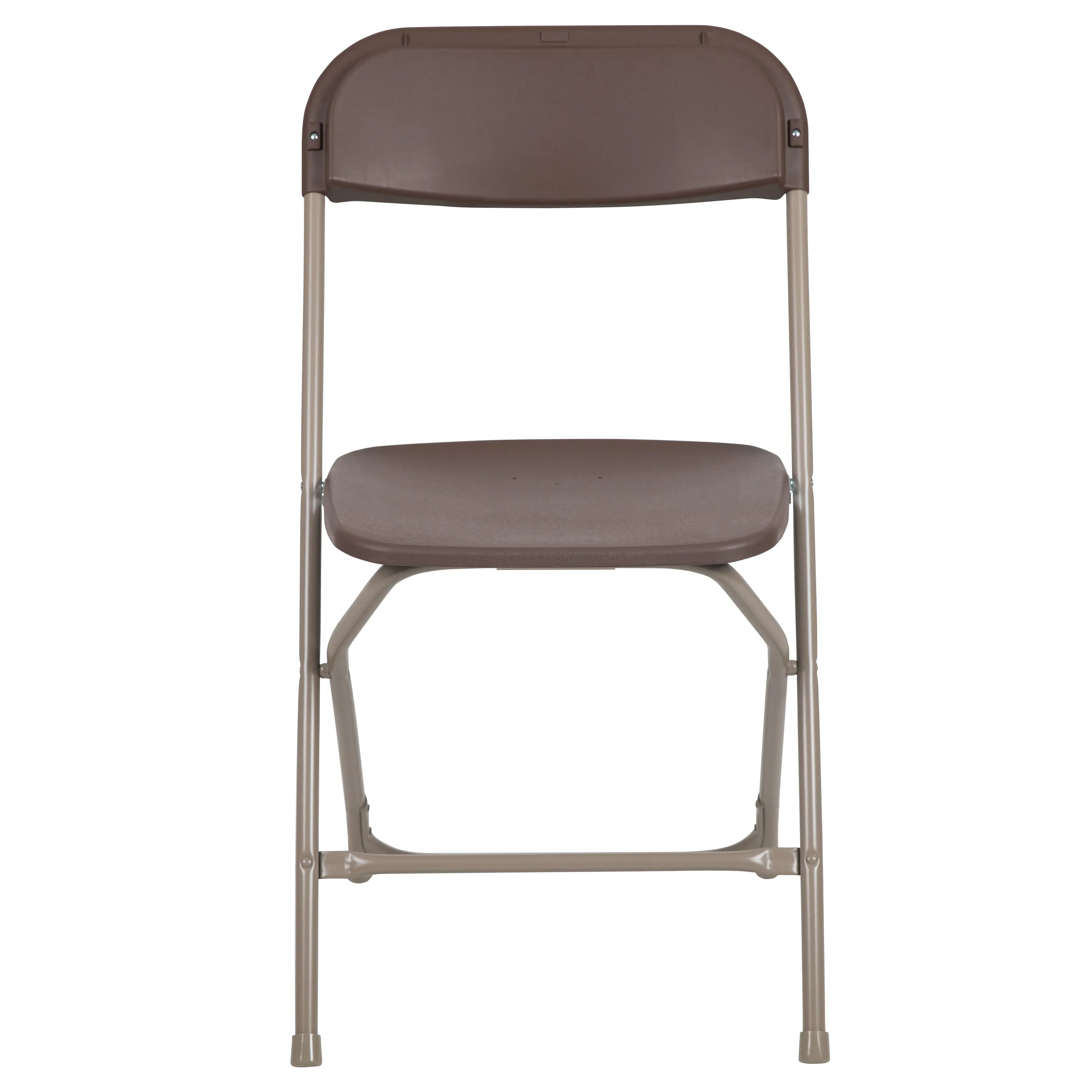 Hercules Series Plastic Folding Chair Brown - 2 Pack 650LB Weight Capacity Comfortable Event Chair-Lightweight Folding Chair