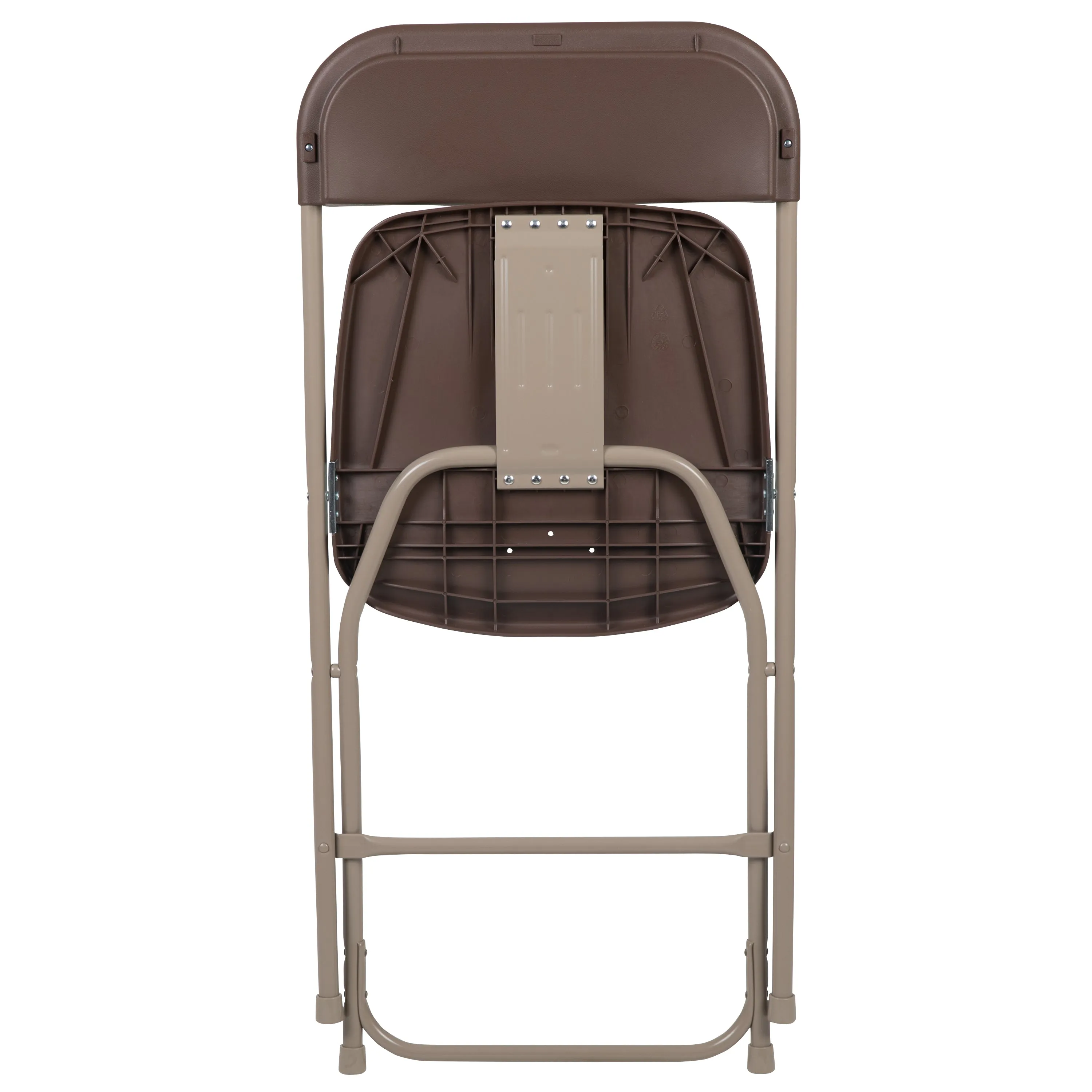 Hercules Series Plastic Folding Chair Brown - 2 Pack 650LB Weight Capacity Comfortable Event Chair-Lightweight Folding Chair