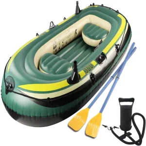 Inflatable Boats for Adults, Dinghy Folding Inflatable Kayak Heavy Duty Inflatable Canoe with 2 Paddle Mounts for Fishing, Diving