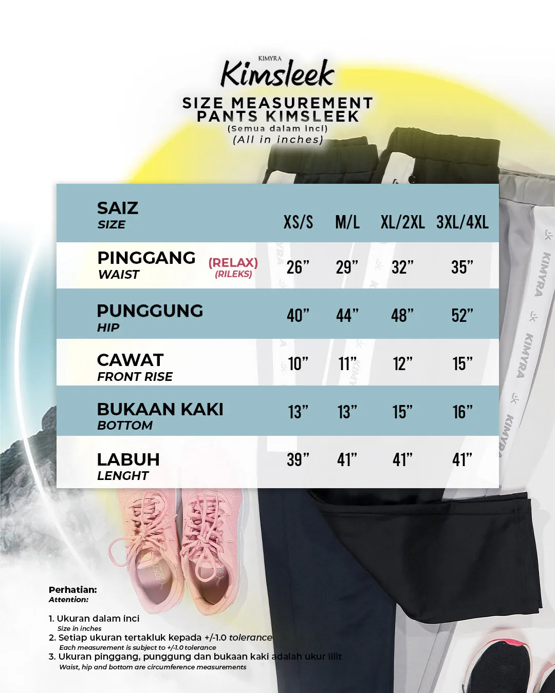 Kimsporty Sport Pants - Seluar Sukan Wanita