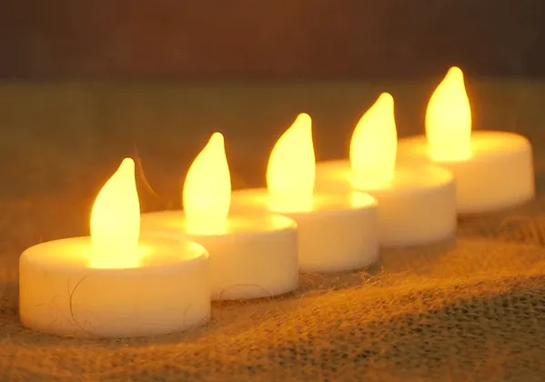 LED Tea Lights For Chandelier - Pack of 24 With Remote Control