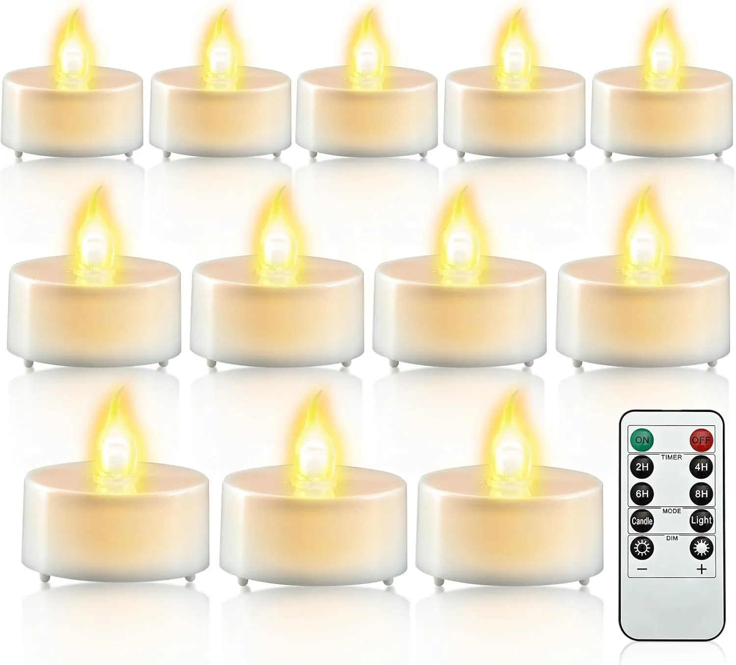 LED Tea Lights For Chandelier - Pack of 24 With Remote Control
