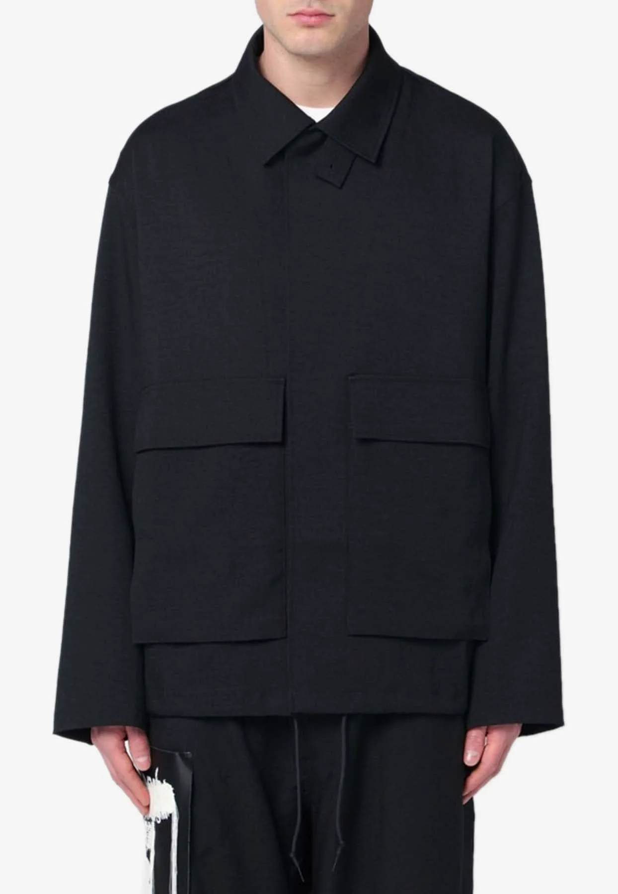 Logo-Patched Buttoned Jacket