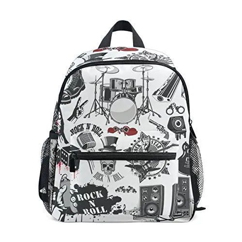 LORVIES Symbols Rock And Roll Mini Kids Backpack Pre-School Kindergarten Toddler Bag
