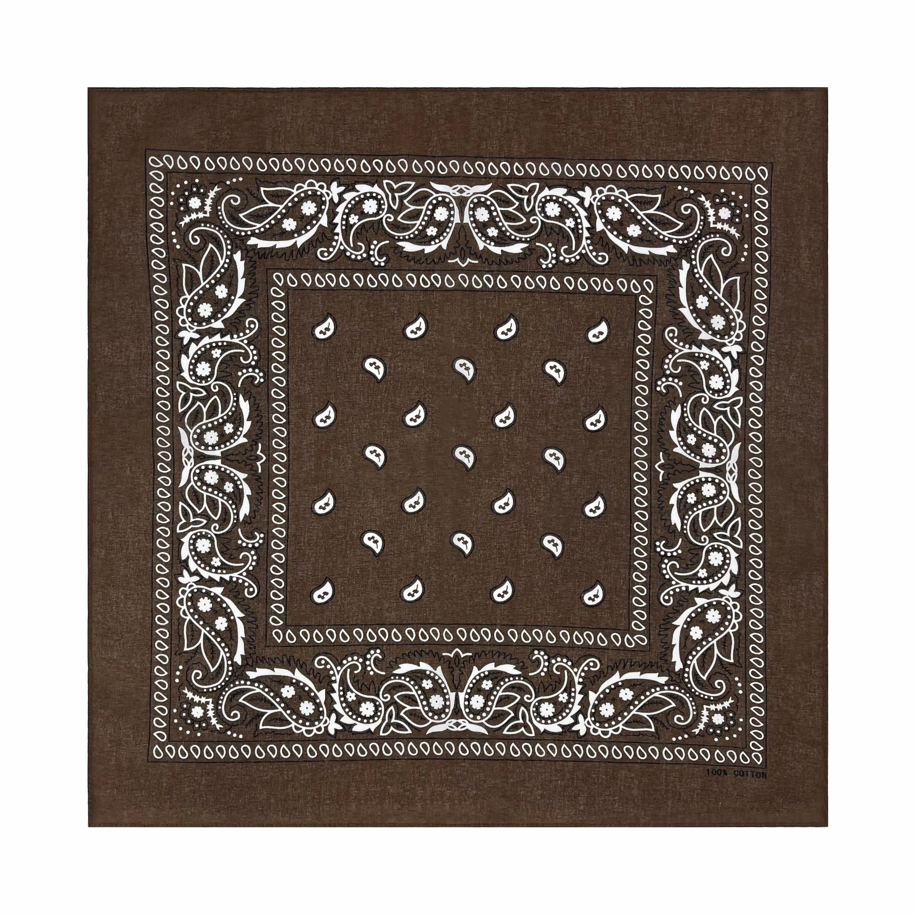 Men's Cotton Outdoor Neck Multicolor Paisley Bandana Square Scarf
