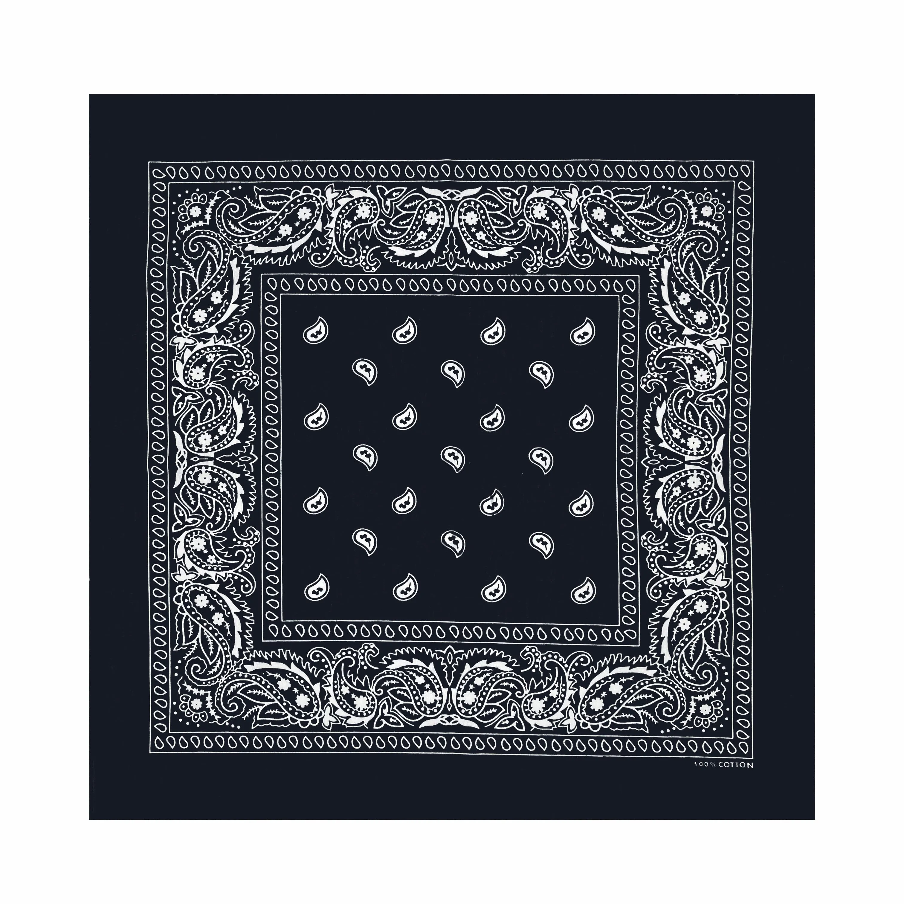 Men's Cotton Outdoor Neck Multicolor Paisley Bandana Square Scarf