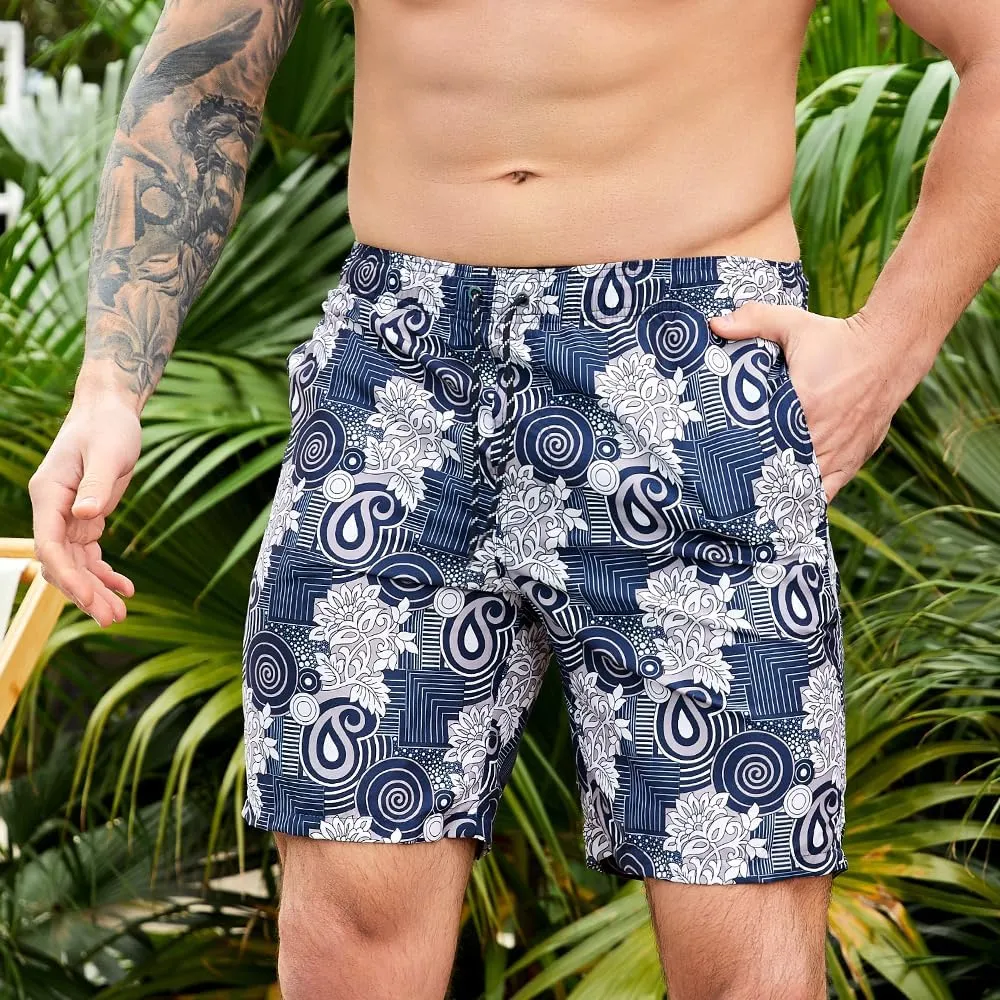 Men's Quick Dry Swim Trunks - Beach Vacation Essentials Board Shorts (Size Runs Small, Recommend Ordering 1 Size Up)