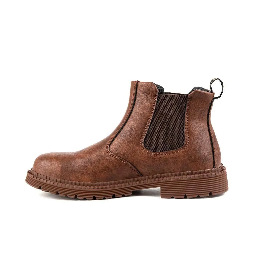 Men's Steel Toe Chelsea Boots - Rubber Sole | B070