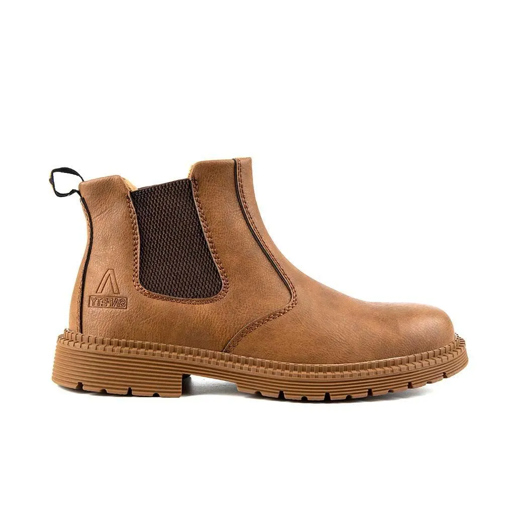 Men's Steel Toe Chelsea Boots - Rubber Sole | B070