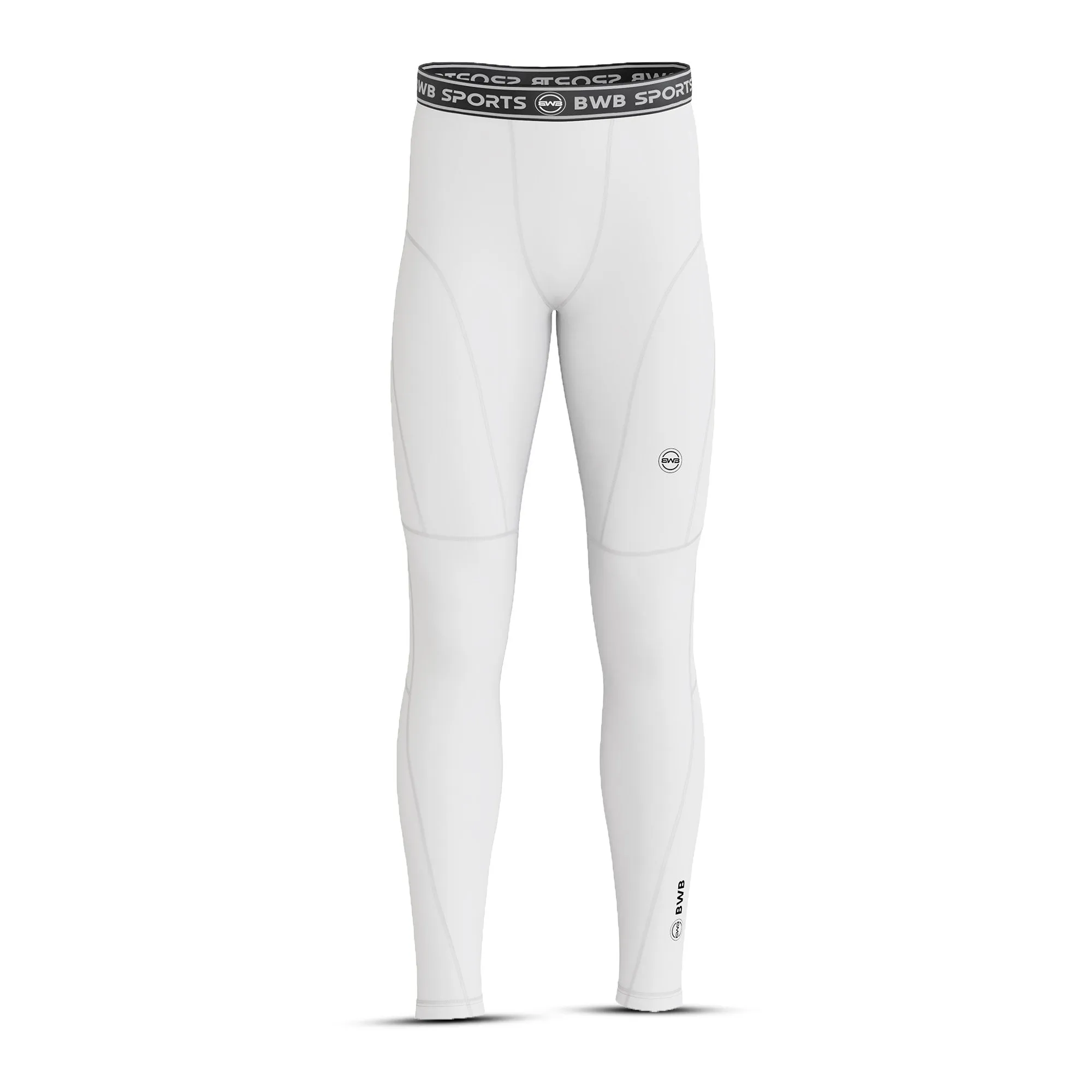 Men's White Long Sleeve Baselayer Compression Shirt & Leggings Set