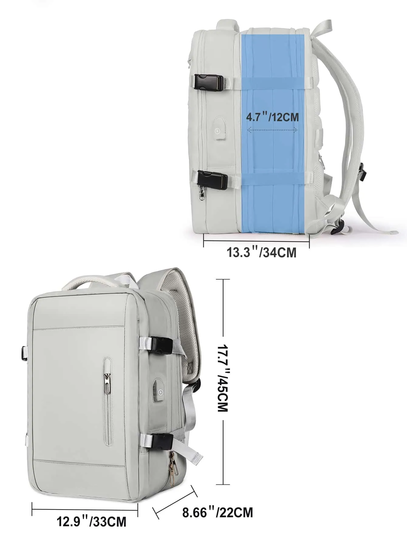 Minimalist Zipper Functional Backpack