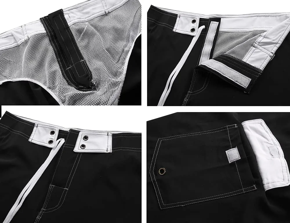 ninovino Men's Sportwear Swim Trunks Quick Dry Board Shorts with Lining