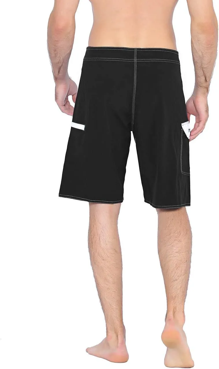 ninovino Men's Sportwear Swim Trunks Quick Dry Board Shorts with Lining