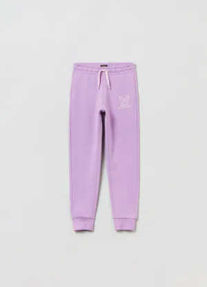 OVS Kids Girl Plush Joggers With Butterfly Print