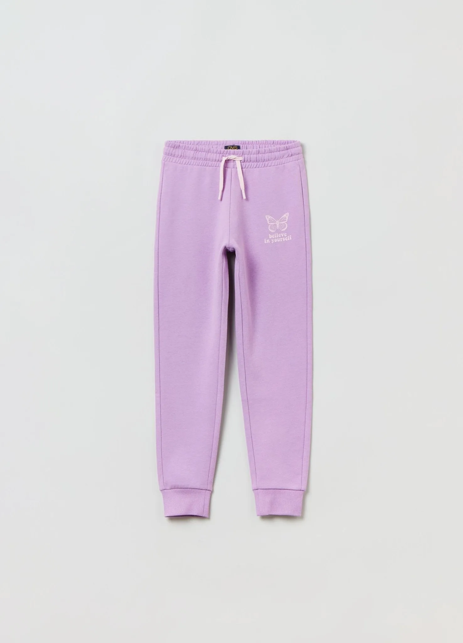 OVS Kids Girl Plush Joggers With Butterfly Print