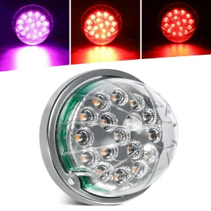 Partsam Dual Revolution Red Led Watermelon Light for Semi Truck