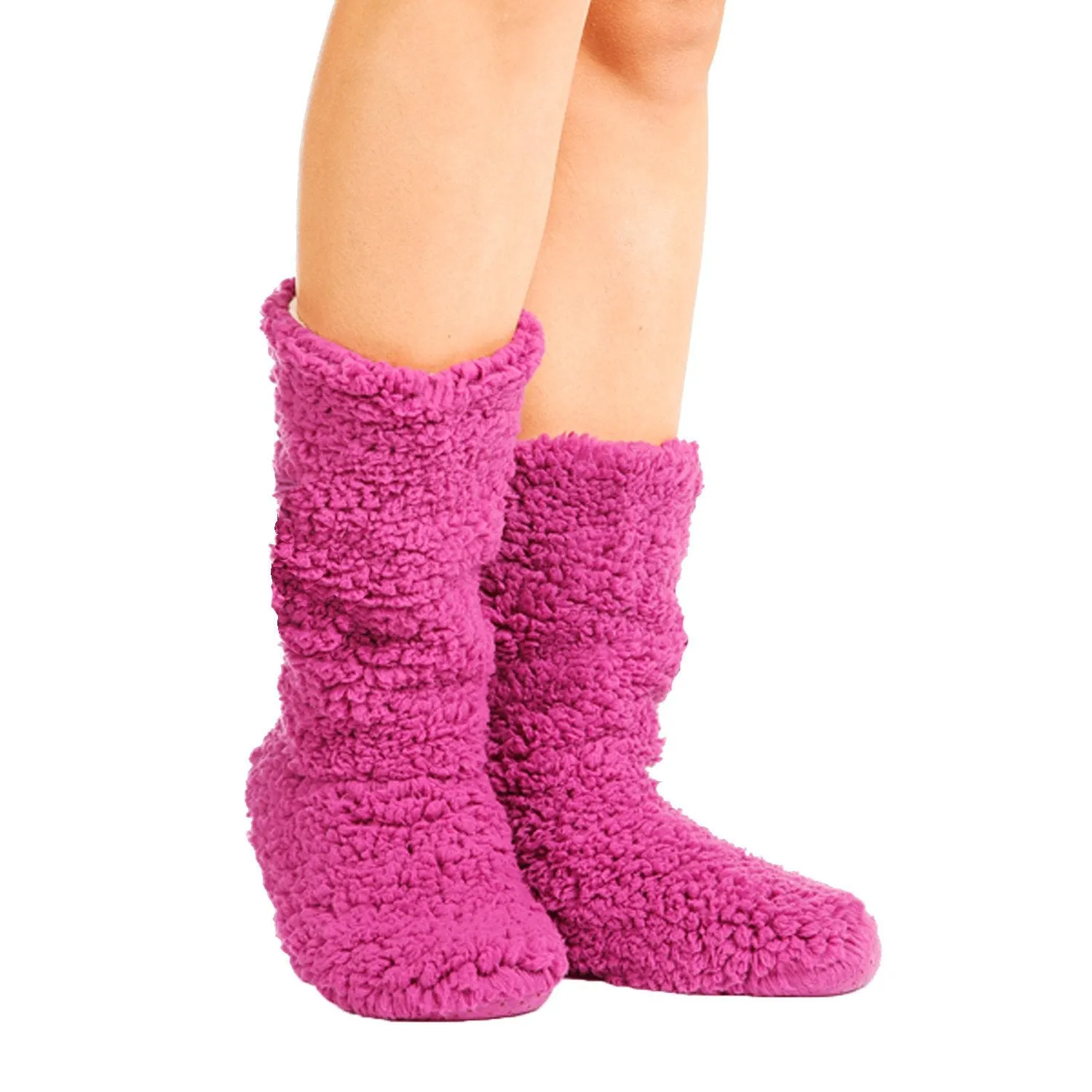 Plain Cosy Warm Microfibre Fleece Boot Slippers