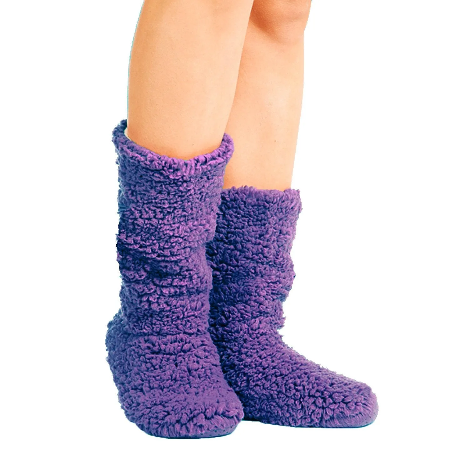 Plain Cosy Warm Microfibre Fleece Boot Slippers