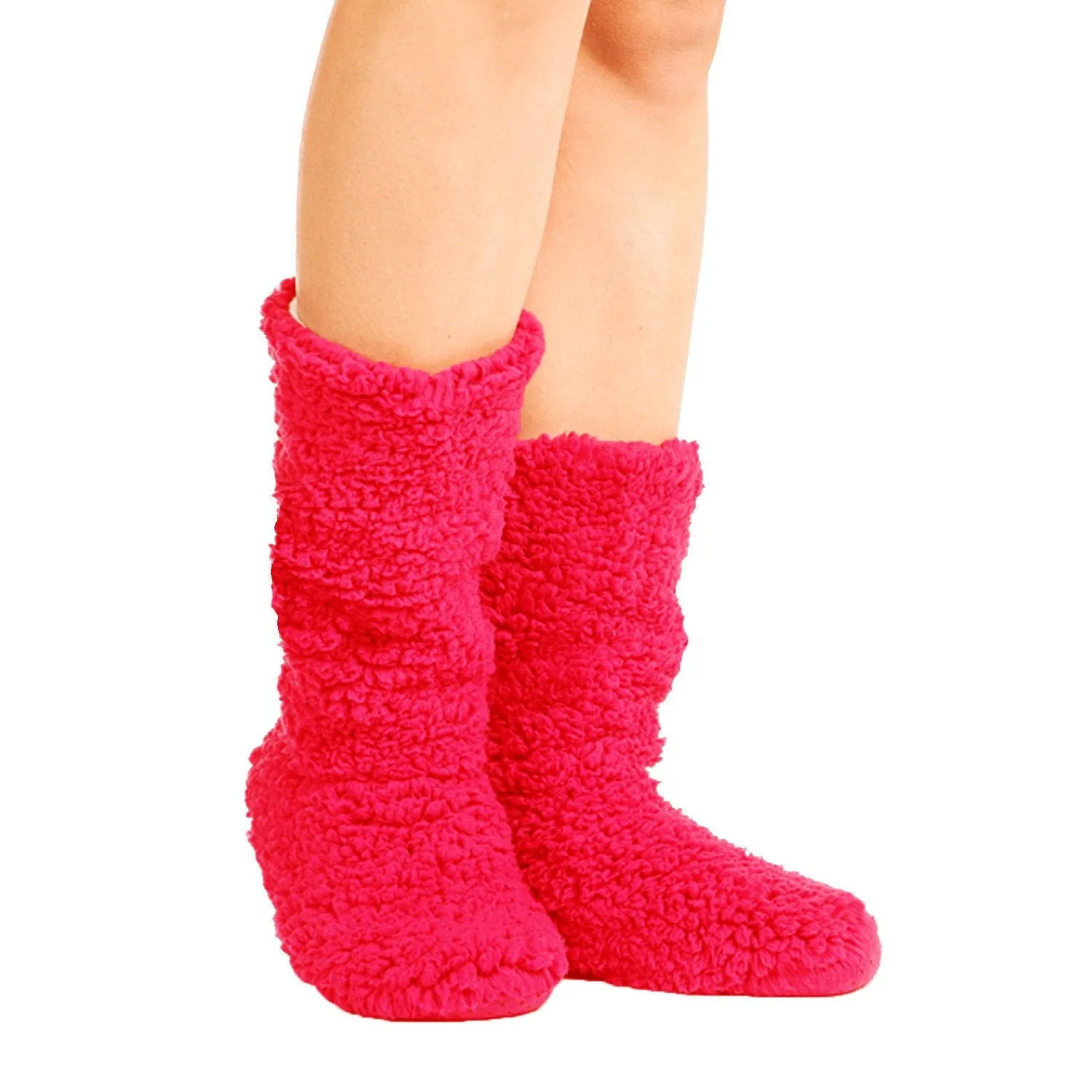 Plain Cosy Warm Microfibre Fleece Boot Slippers
