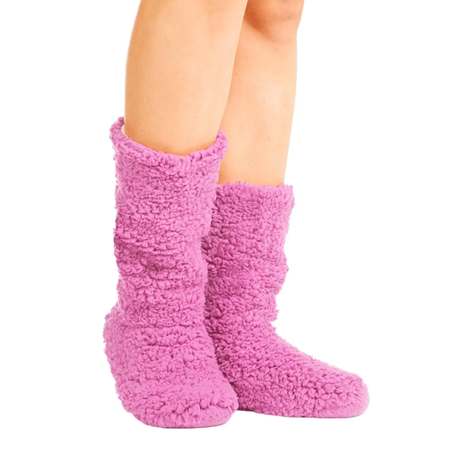 Plain Cosy Warm Microfibre Fleece Boot Slippers