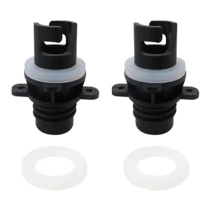 Professional 2 Packs Pumping Head Connector for Inflatable Kayak Stand Up Paddle Board, Valve Adapter Pump Adapter Paddle Board Pump Nozzle Replacements with 3 Gaskets