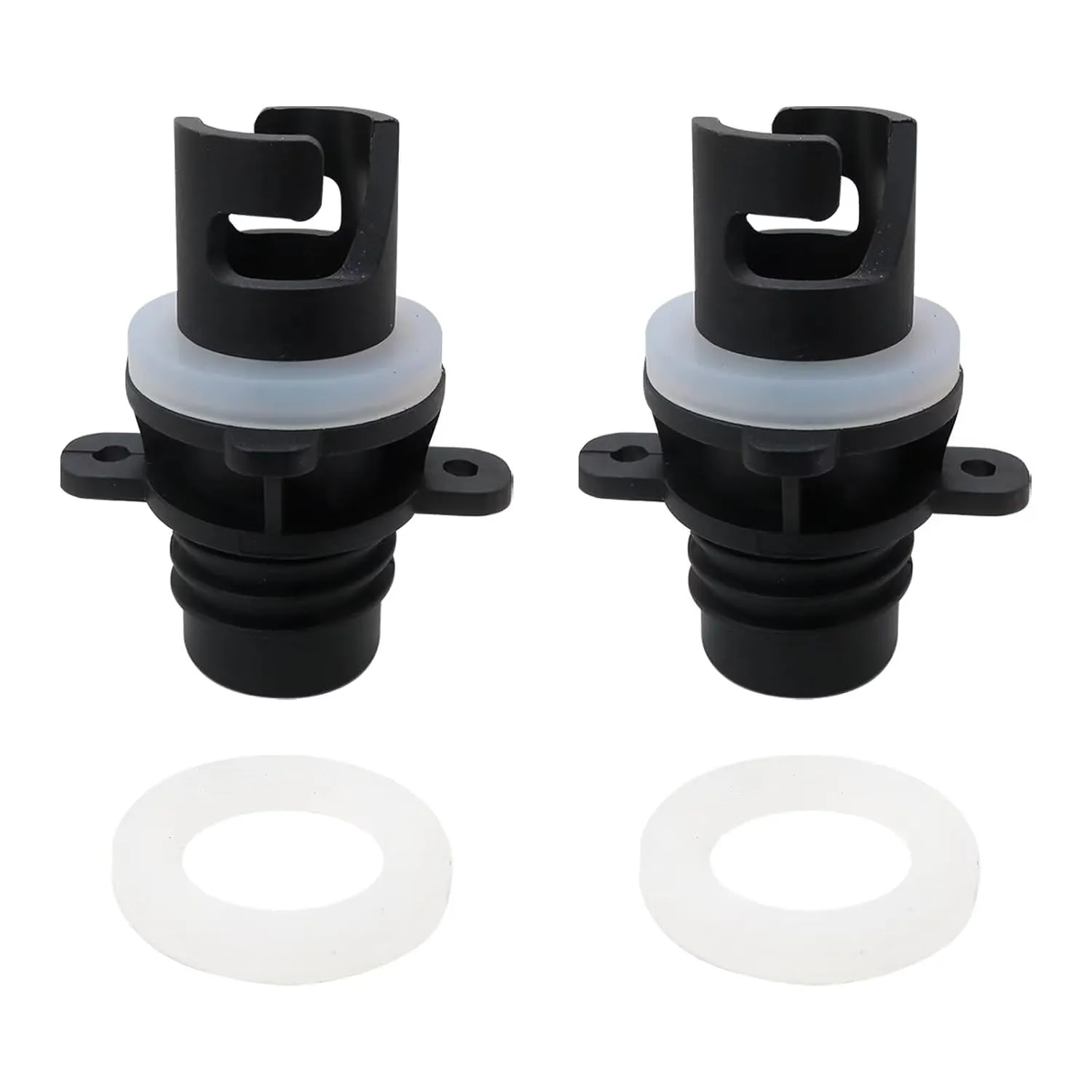 Professional 2 Packs Pumping Head Connector for Inflatable Kayak Stand Up Paddle Board, Valve Adapter Pump Adapter Paddle Board Pump Nozzle Replacements with 3 Gaskets