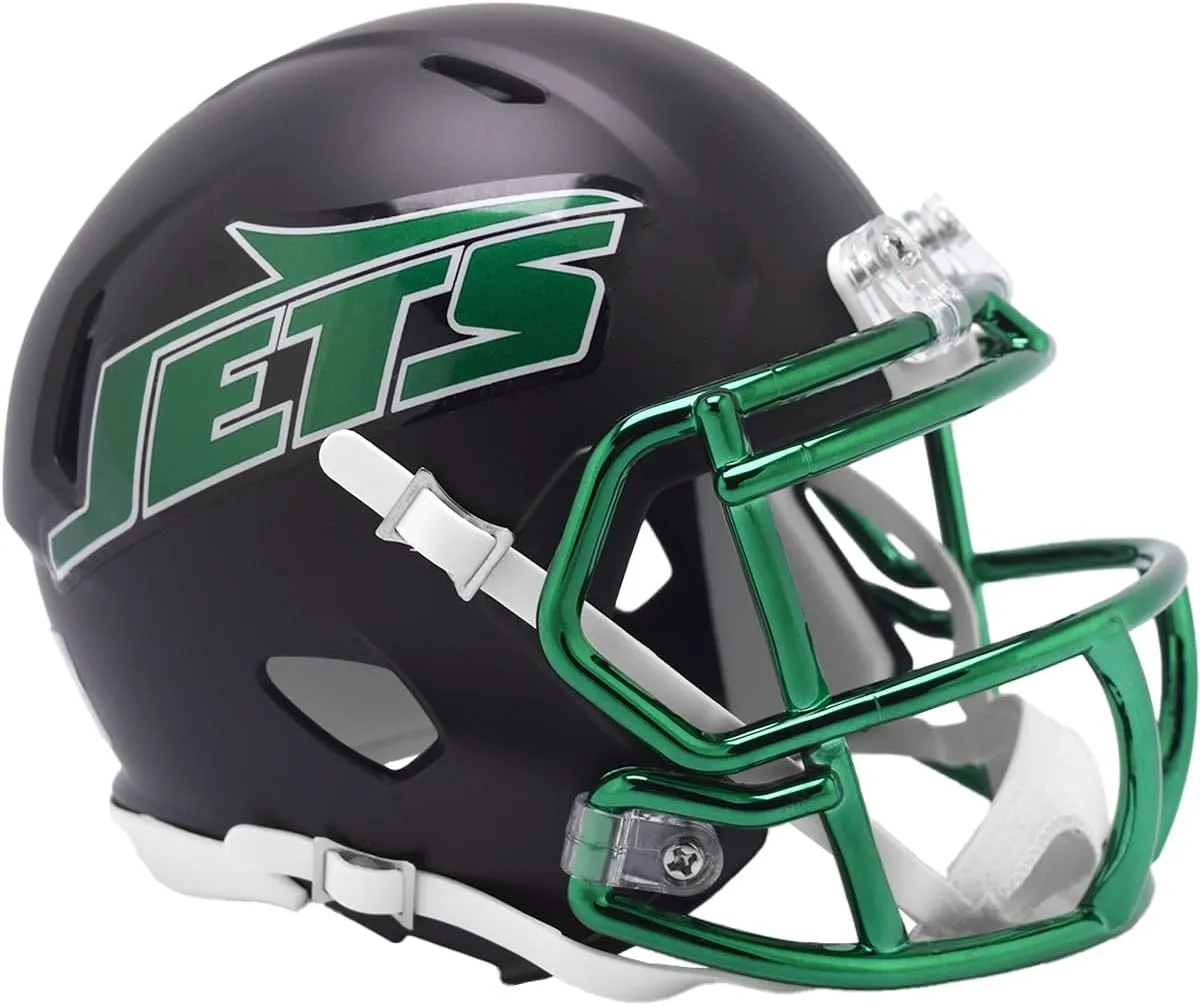 Riddell New York Jets (2024) Black Alternate Speed Mini Helmet