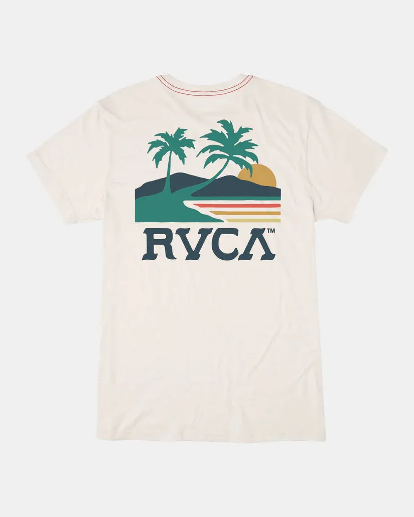 RVCA SUNNY DAYS T-SHIRT - ANTIQUE WHITE