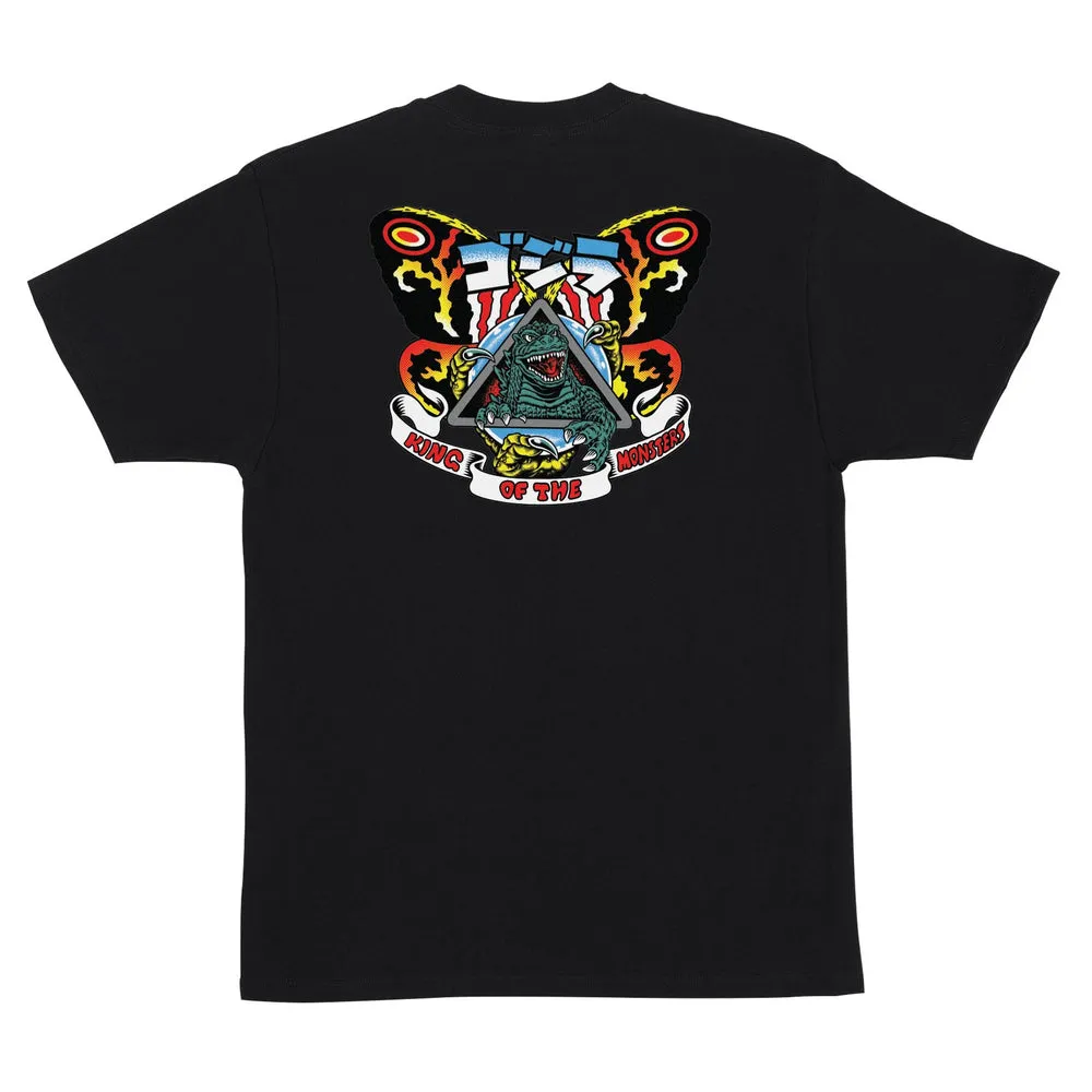 Santa Cruz Godzilla Natas Mothra Mens T-Shirt - BLACK