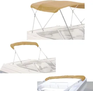 SavvyCraft 3 Bow Bimini Top Replacement Canvas Cover, Durable Marine Grade Canvas Boat Canopy with Storage Boot/Without Frame, 3 Bow 72" L 85"-90" W Beige Color