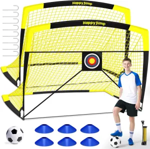 Soccer Goal Pop Up Foldable Soccer Net for Backyard 7x5FT,5x3.6FT,4x3FT,3x2.2FT