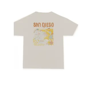 SunDiego SD MAP BOX TEE - STRING TAN