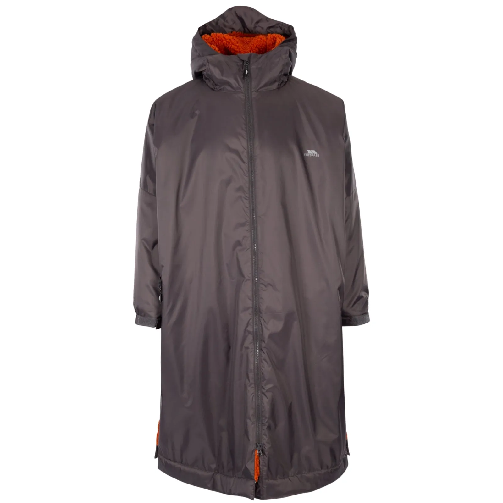 Trespass Adults Oversized Hooded Changing Robe Dry Coat - Dark Grey