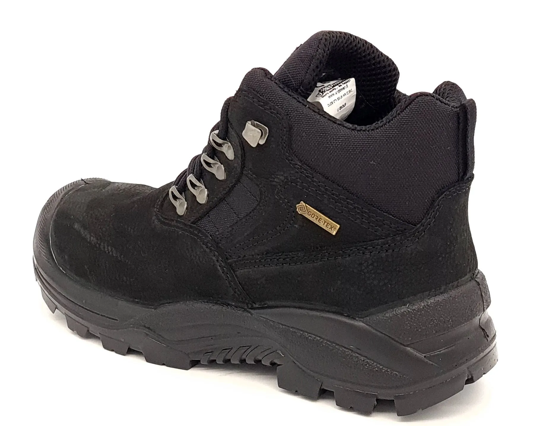 U-Power Dude Black Leather Gore-Tex Waterproof Mens Safety Lace Up Work Boots
